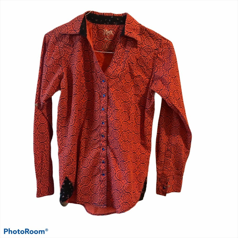 Women Rock 47 Wrangler Western Rodeo Shirt Small